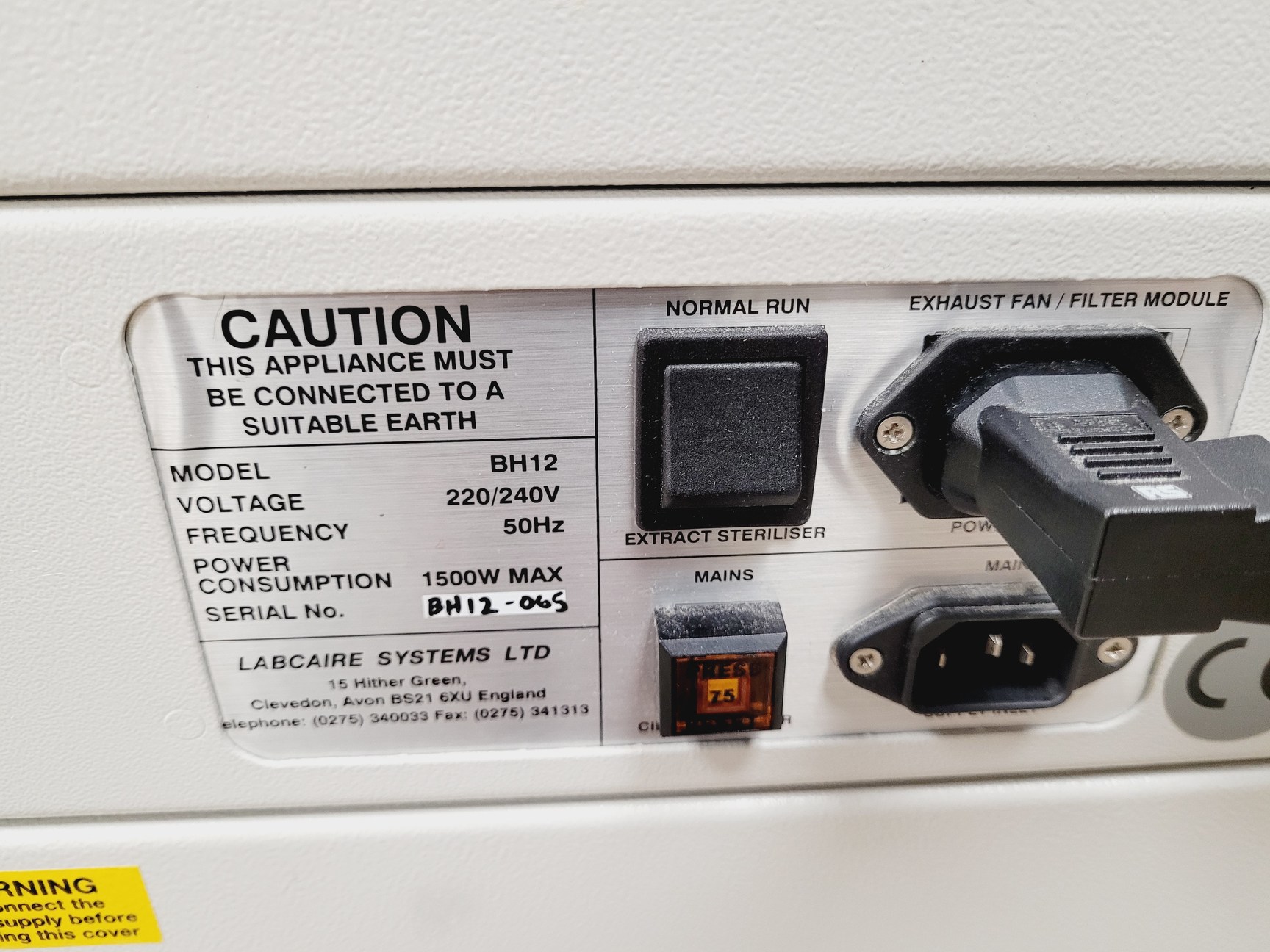 Image of Labcaire Model - BH12 Class II Biological Safety Cabinet Lab