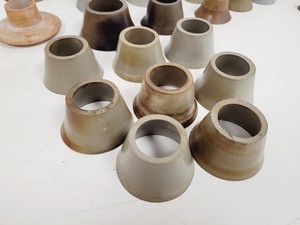 Thumbnail image of Large Lot of 28 Laboratory Round Bottom Flange Flasks - Quickfit, Schott, Lab