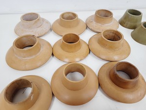 Thumbnail image of Large Lot of 28 Laboratory Round Bottom Flange Flasks - Quickfit, Schott, Lab
