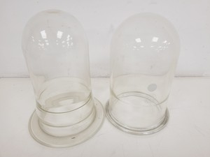 Thumbnail image of Large Lot of 28 Laboratory Round Bottom Flange Flasks - Quickfit, Schott, Lab