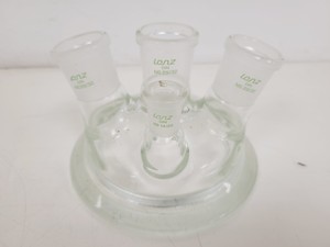 Thumbnail image of Large Lot of 28 Laboratory Round Bottom Flange Flasks - Quickfit, Schott, Lab
