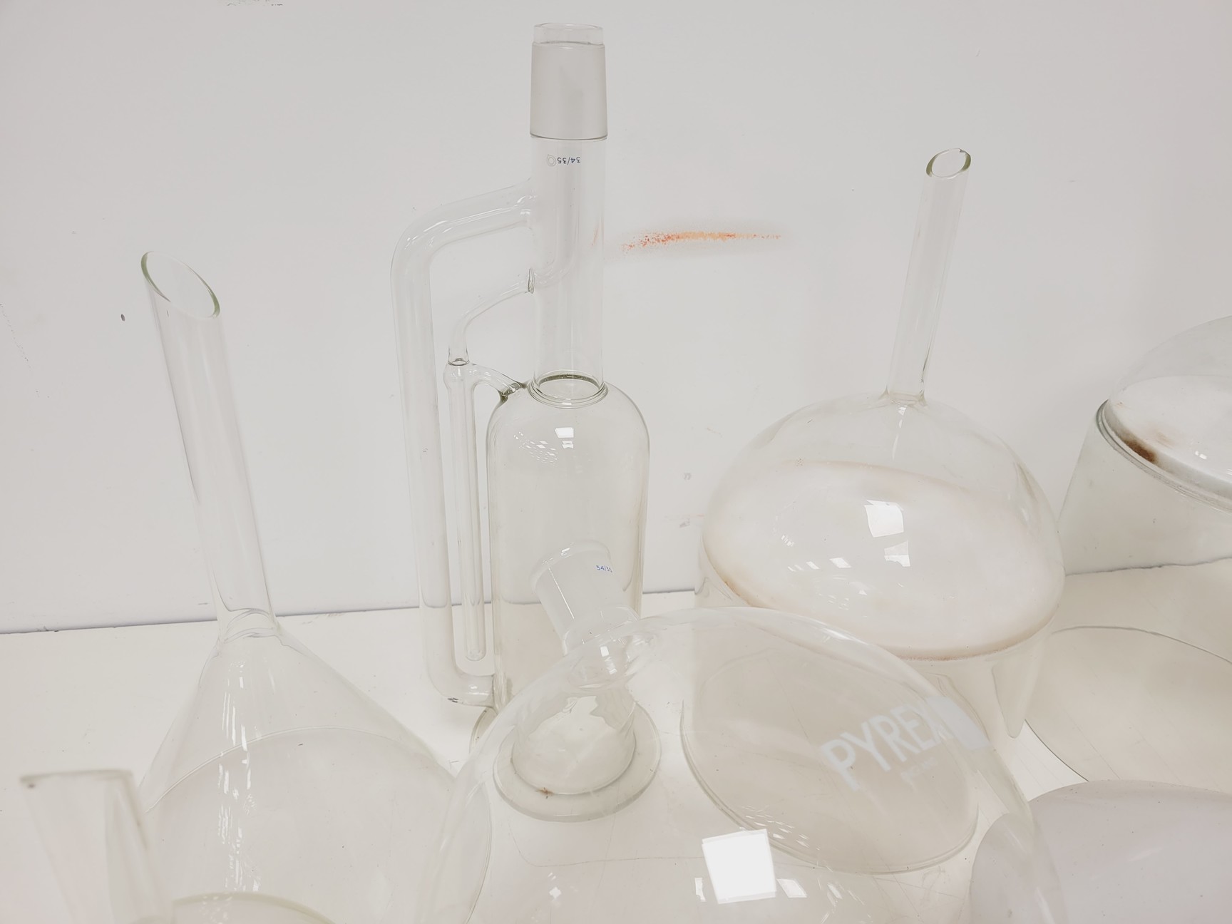 Image of Job Lot of Glass and Ceramic Lab Funnels Buchner, Dropping, Filter