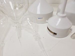 Thumbnail image of Job Lot of Glass and Ceramic Lab Funnels Buchner, Dropping, Filter