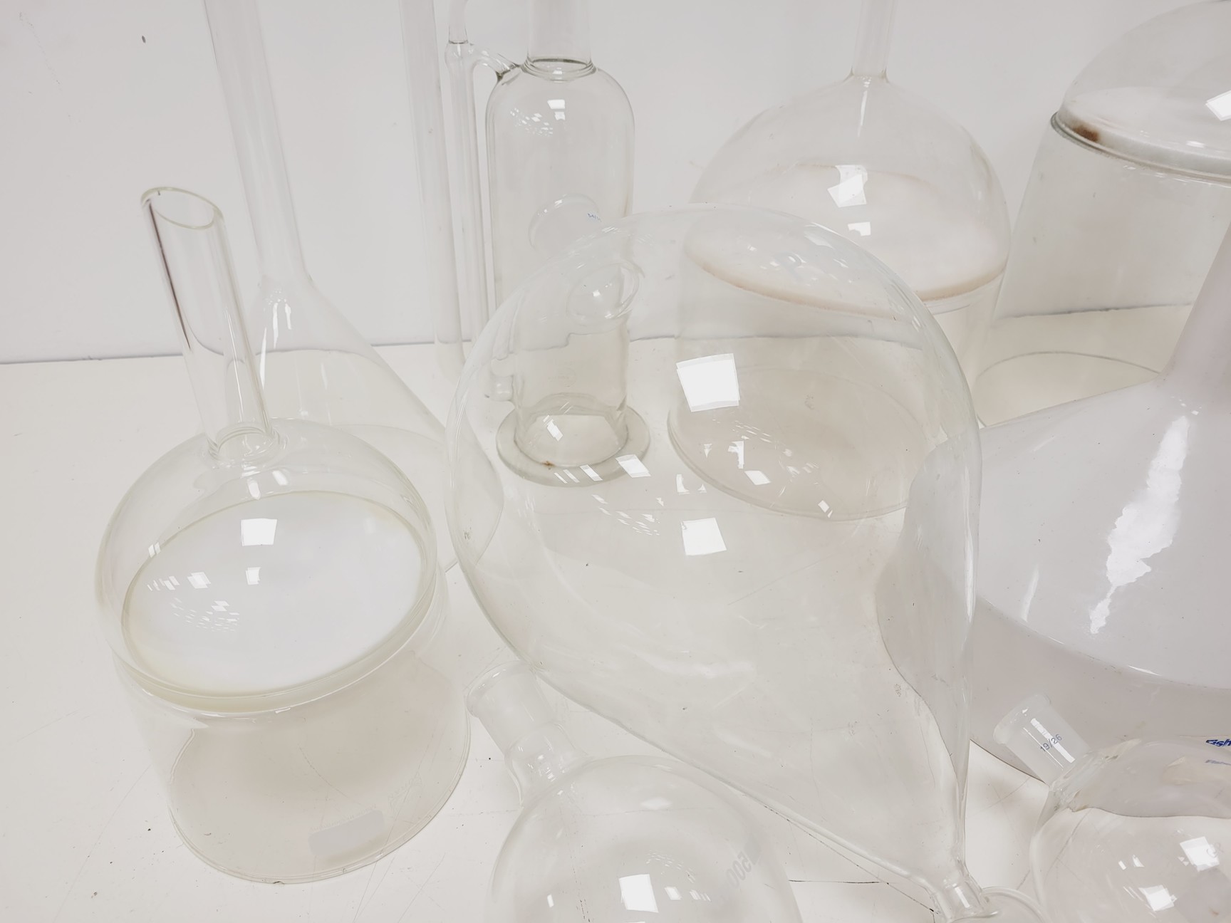 Image of Job Lot of Glass and Ceramic Lab Funnels Buchner, Dropping, Filter