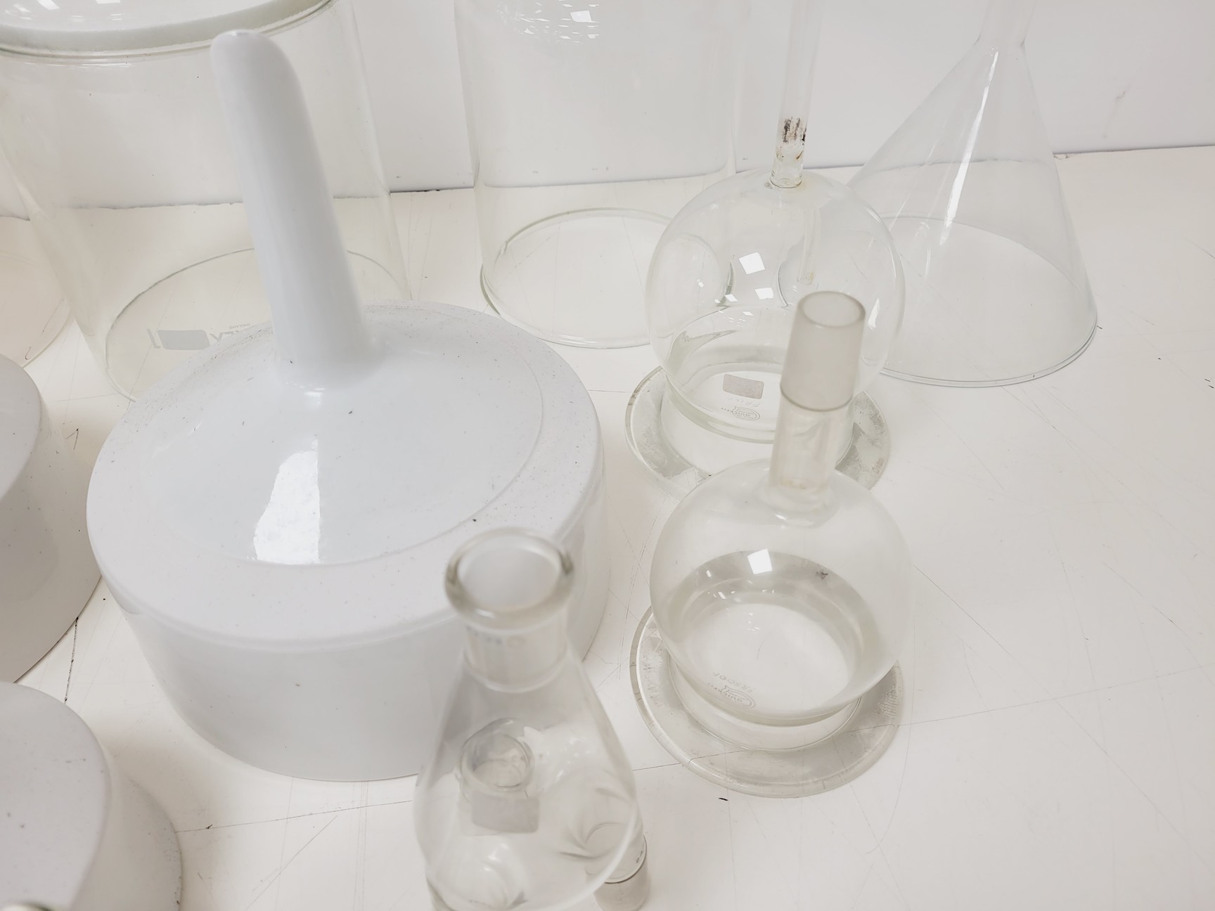 Image of Job Lot of Glass and Ceramic Lab Funnels Buchner, Dropping, Filter