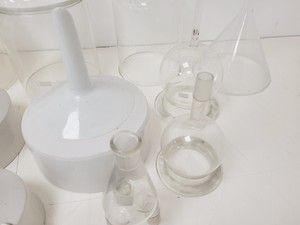Thumbnail image of Job Lot of Glass and Ceramic Lab Funnels Buchner, Dropping, Filter