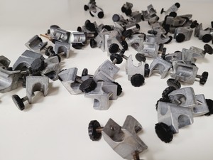 Thumbnail image of Large Lot of Distillation Laboratory Glassware - Jointed Tubes, Clamps Quickfit