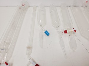 Thumbnail image of Large Lot of Distillation Laboratory Glassware - Jointed Tubes, Clamps Quickfit
