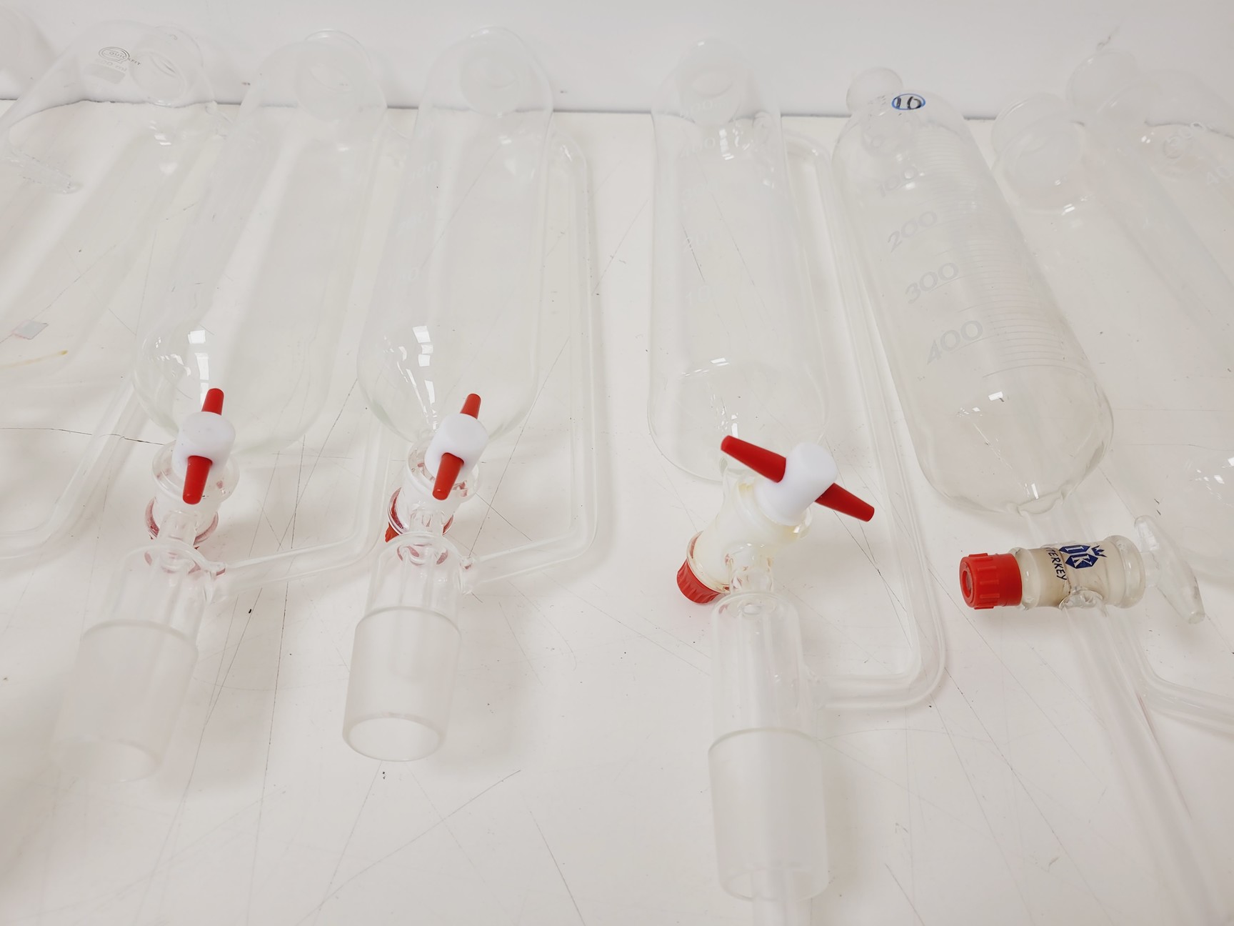 Image of Large Lot of Distillation Laboratory Glassware - Jointed Tubes, Clamps Quickfit