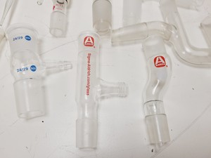 Thumbnail image of Large Lot of Distillation Laboratory Glassware - Jointed Tubes, Clamps Quickfit