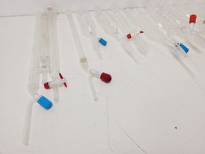 Thumbnail image of Large Lot of Distillation Laboratory Glassware - Jointed Tubes, Clamps Quickfit