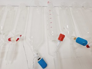 Thumbnail image of Large Lot of Distillation Laboratory Glassware - Jointed Tubes, Clamps Quickfit