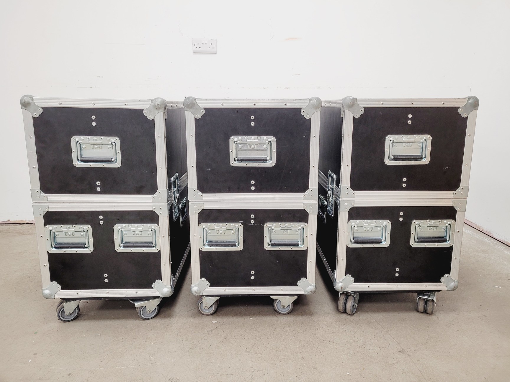 Image of 3 x Road/Flight Equipment Cases Containing Monitors