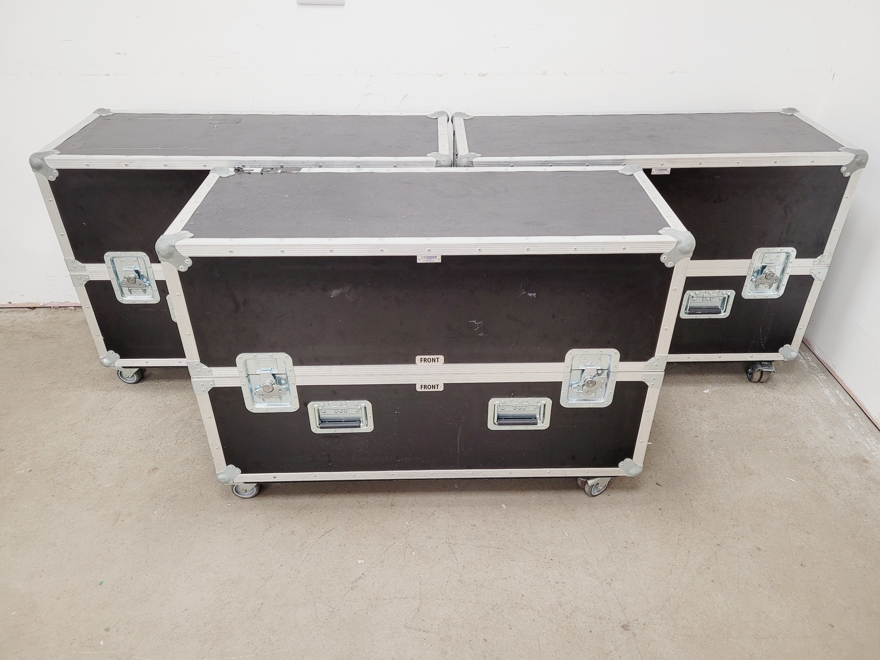 Image of 3 x Road/Flight Equipment Cases Containing Monitors
