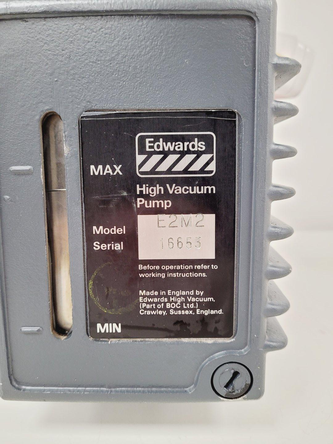 Image of Edwards 2 Two Stage Rotary Vane High Vacuum Pump E2M2 Lab