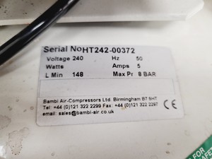 Thumbnail image of Bambi OilFreeAir Air Compressor Lab