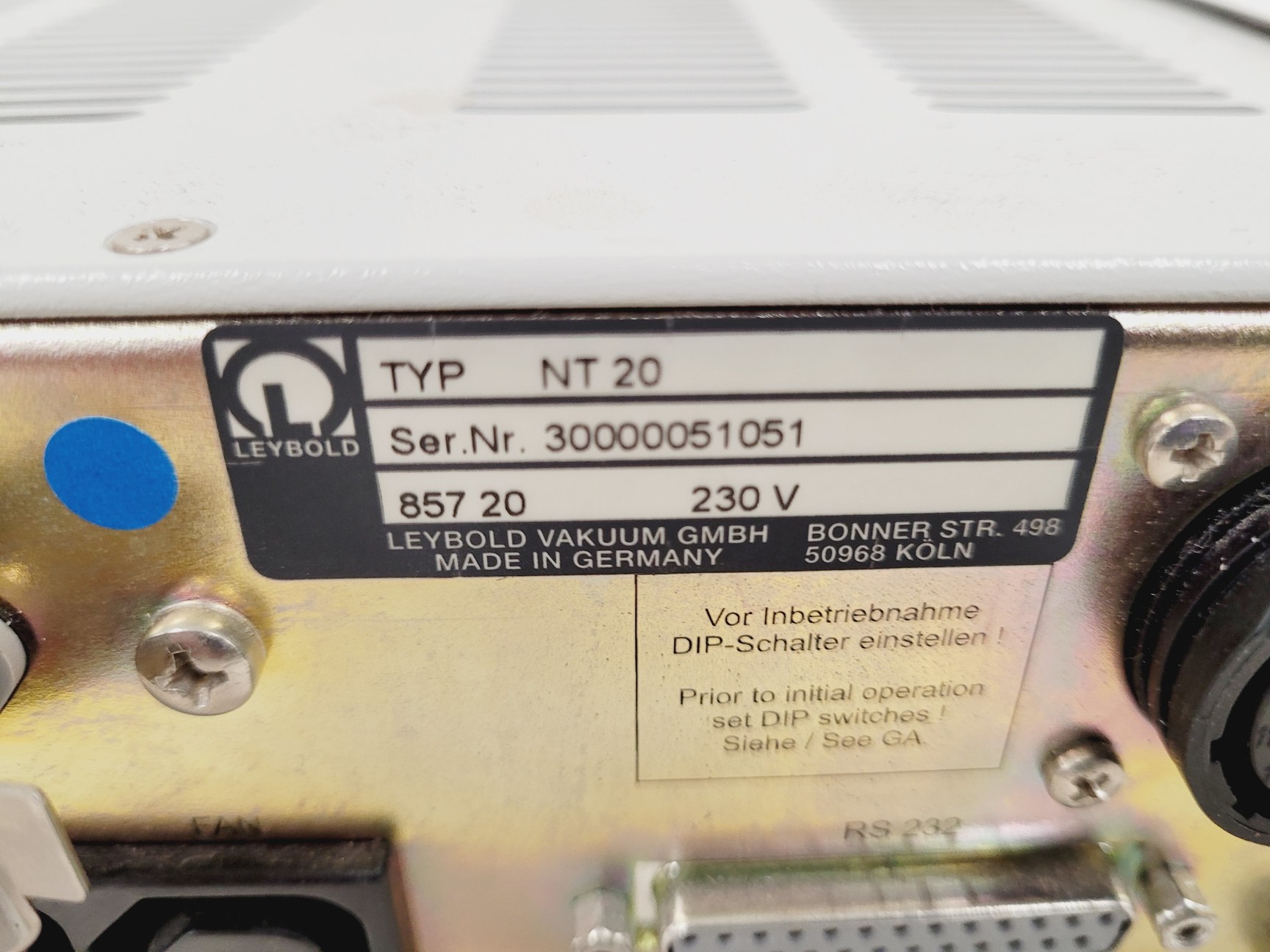 Image of Leybold Turbotronik NT 20 Vacuum Pump Controller NT20 Lab