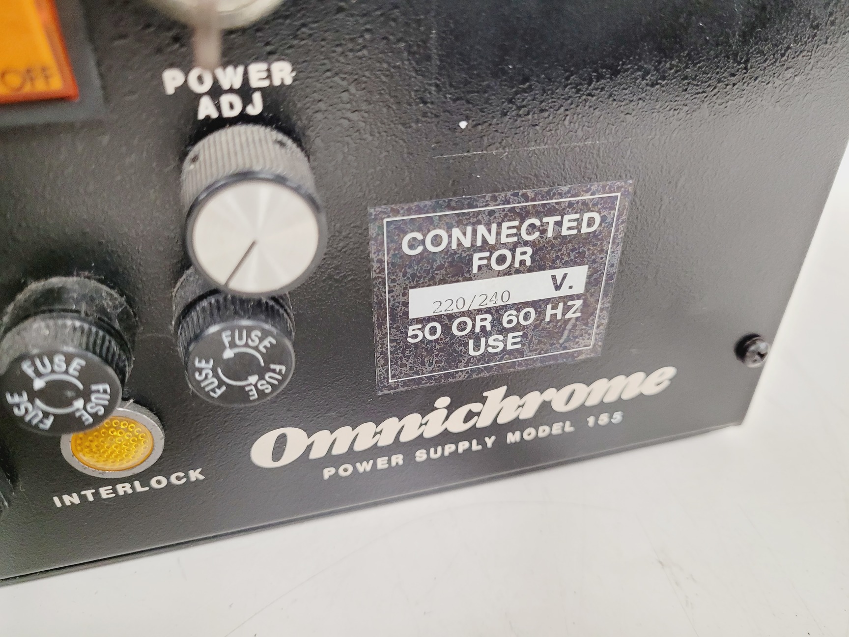 Image of Omnichrome Air-Cooled Argon Laser Head  Model - 532 with 155 Power Supply Lab