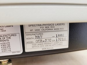 Thumbnail image of Spectra-Physics Quanta-Ray Laser  Model - GCR-270 with Controller & Power Supply