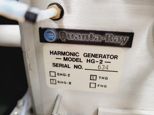 Thumbnail image of Spectra-Physics Quanta-Ray Laser  Model - GCR-270 with Controller & Power Supply