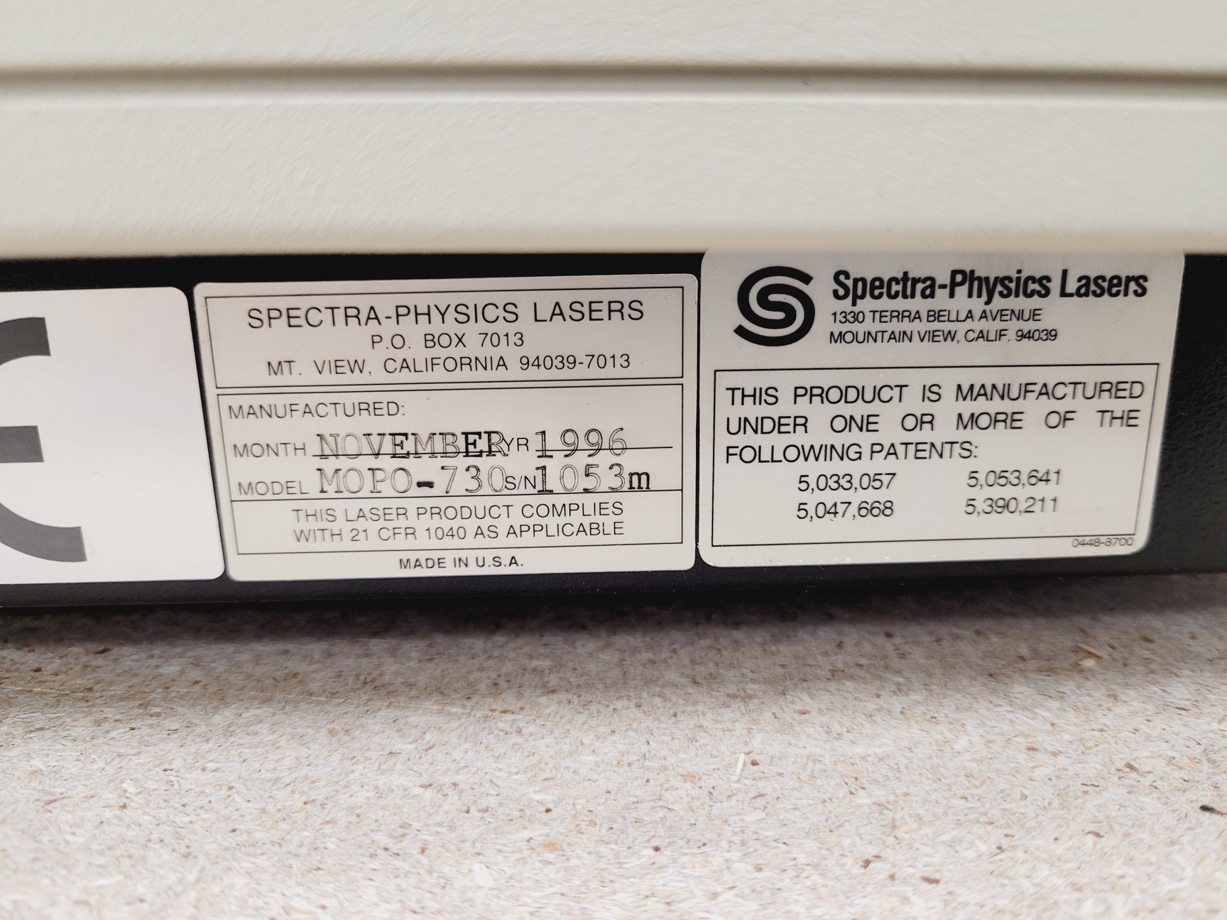 Image of Spectra-Physics Quanta-Ray Laser   Model - MOPO 730 Lab