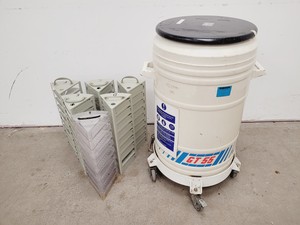 Thumbnail image of GT 55 Liquid Nitrogen Dewar with 6 x Storage Racks Lab