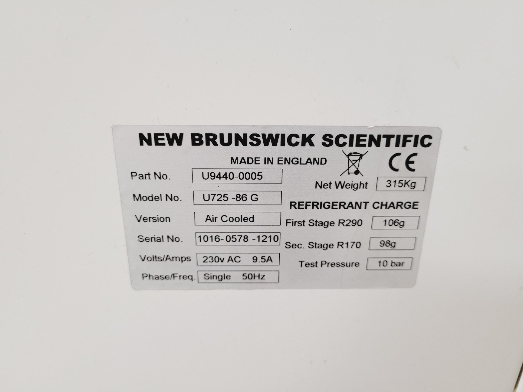 Image of New Brunswick Scientific  U725 Innova -86 G Ultra Low Temperature Freezer Lab