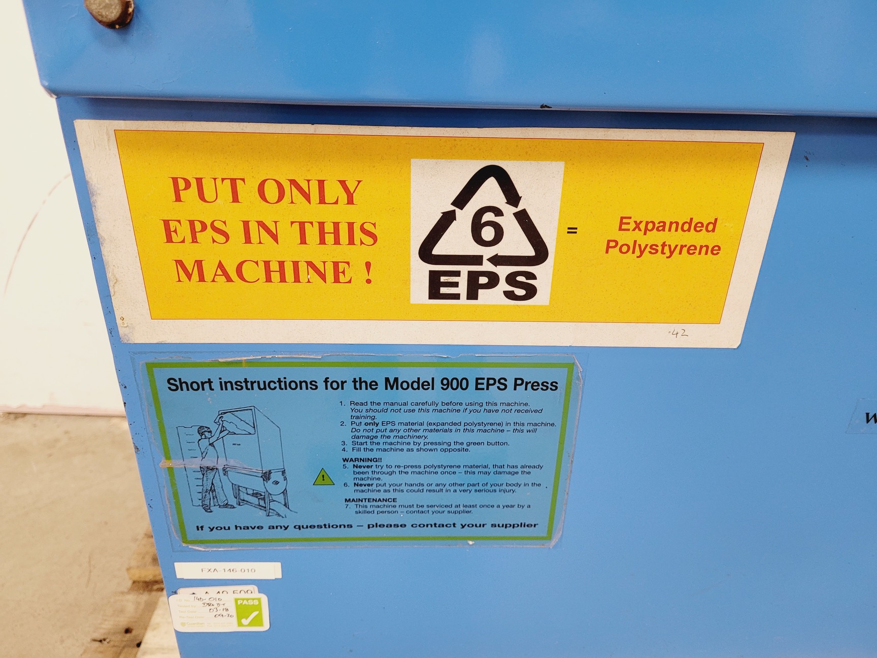 Image of Mil-Tek Polystyrene Compactor  Model - EPS 900 & MT-1 Compressor