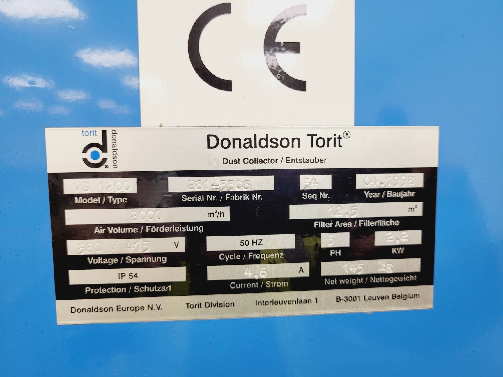 Image of Donaldson Torit Dust Collector  Model - VS 1200