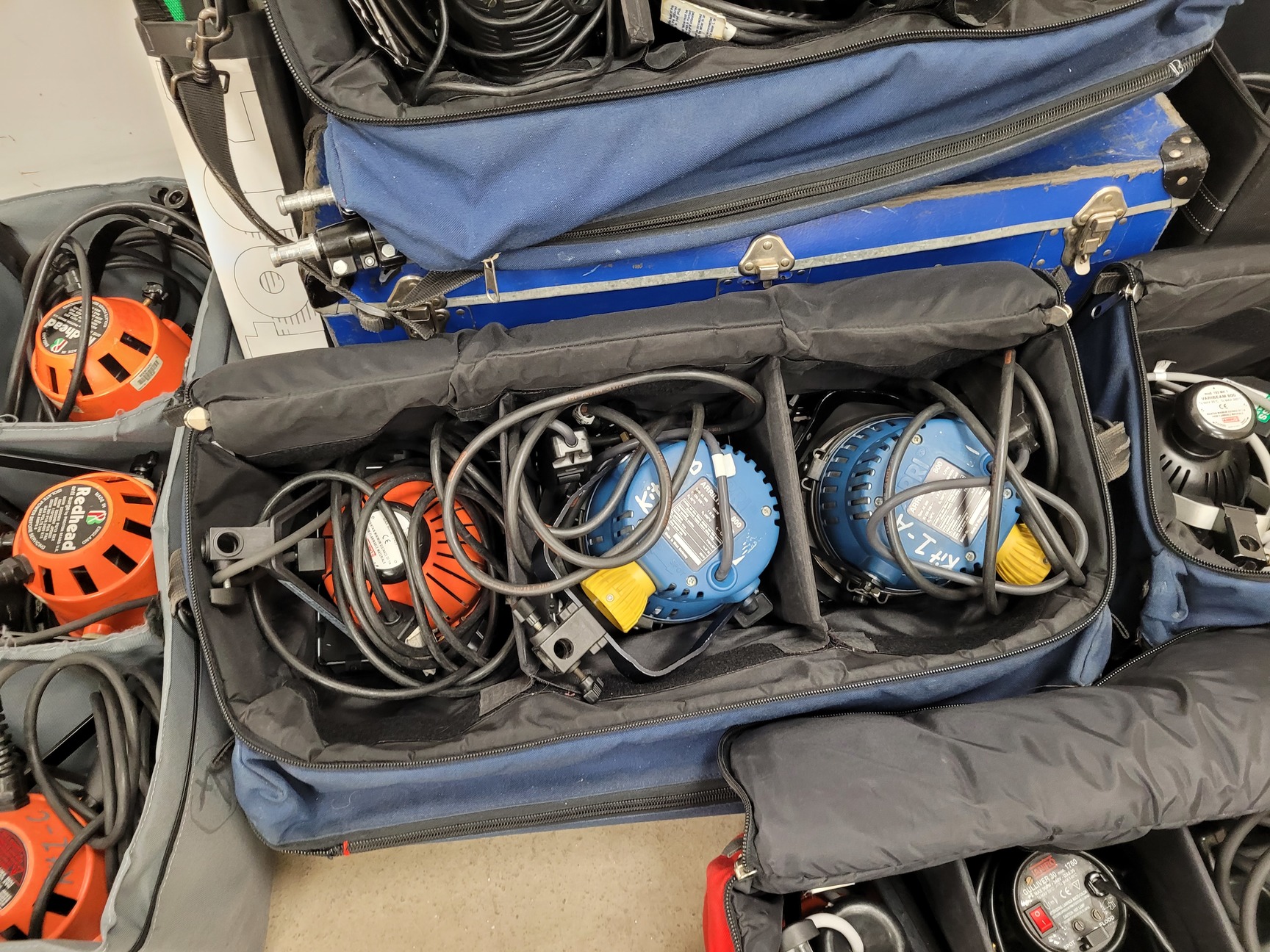 Image of Job lot of Stage Lighting Equipment - RedHead, Arrilite, Photon Beam, Lilliput
