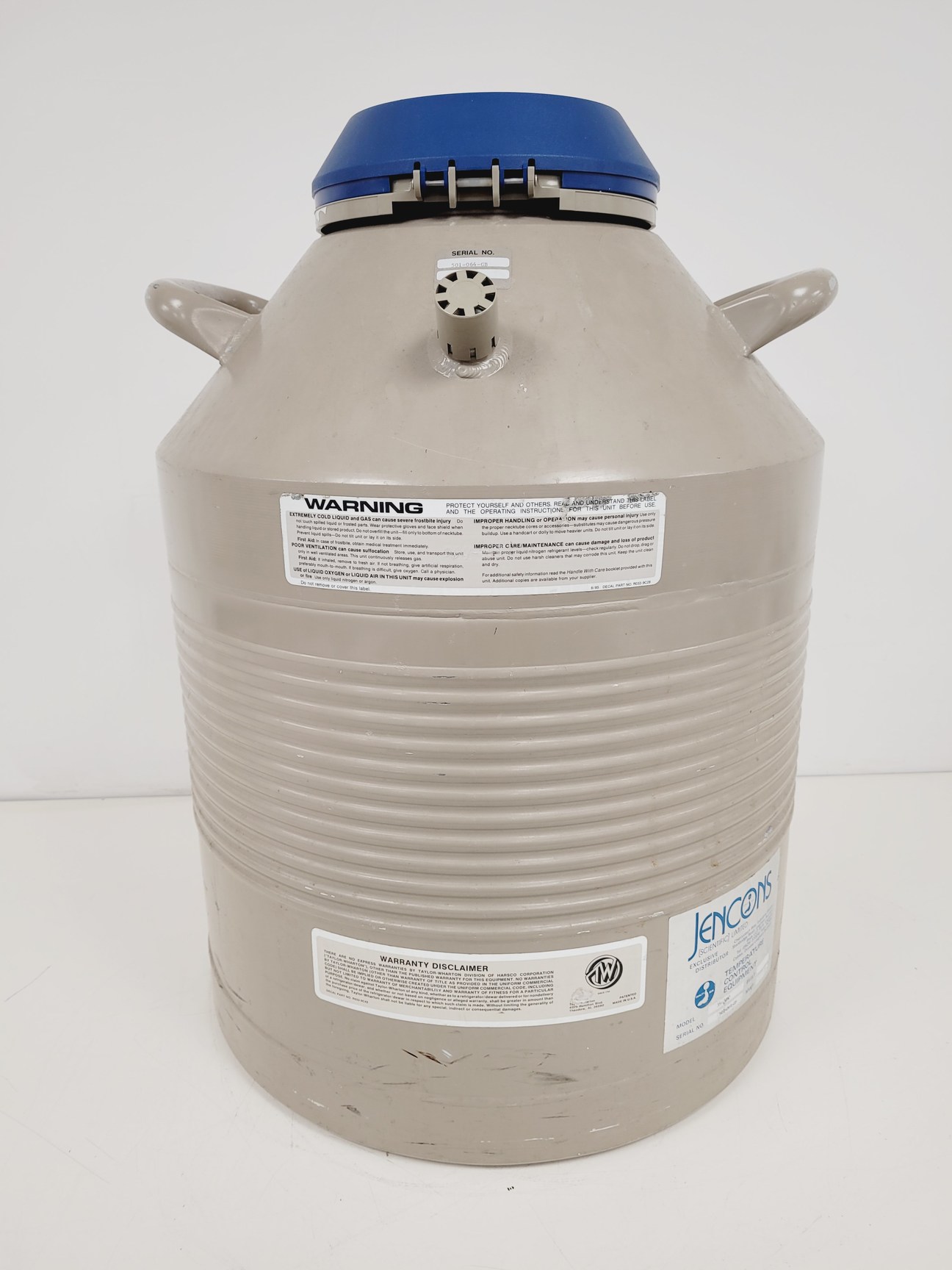 Image of Taylor Wharton/Jencons 35VHC Liquid Nitrogen Dewar Lab Spares/Repairs