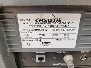 Thumbnail image of DLP Christie Mirage 2000  Model no. 38-DMD023-12 Projector