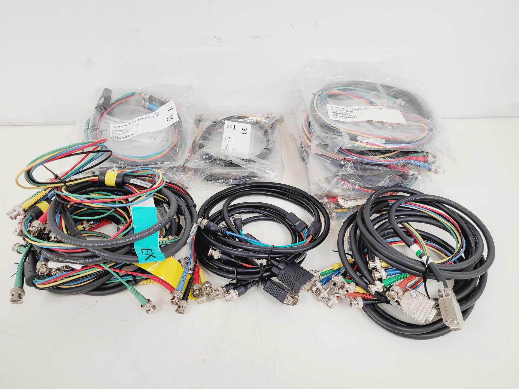 Image of Lot of Extron Electronics Equipment - Cables - BNC - SYM - RGB - 