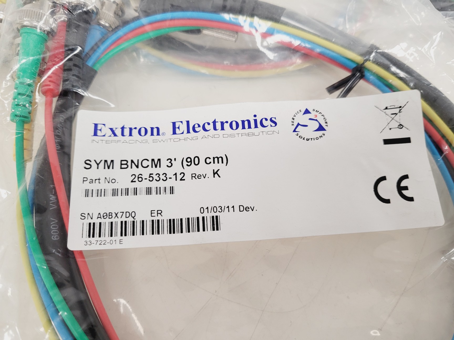 Image of Lot of Extron Electronics Equipment - Cables - BNC - SYM - RGB - 