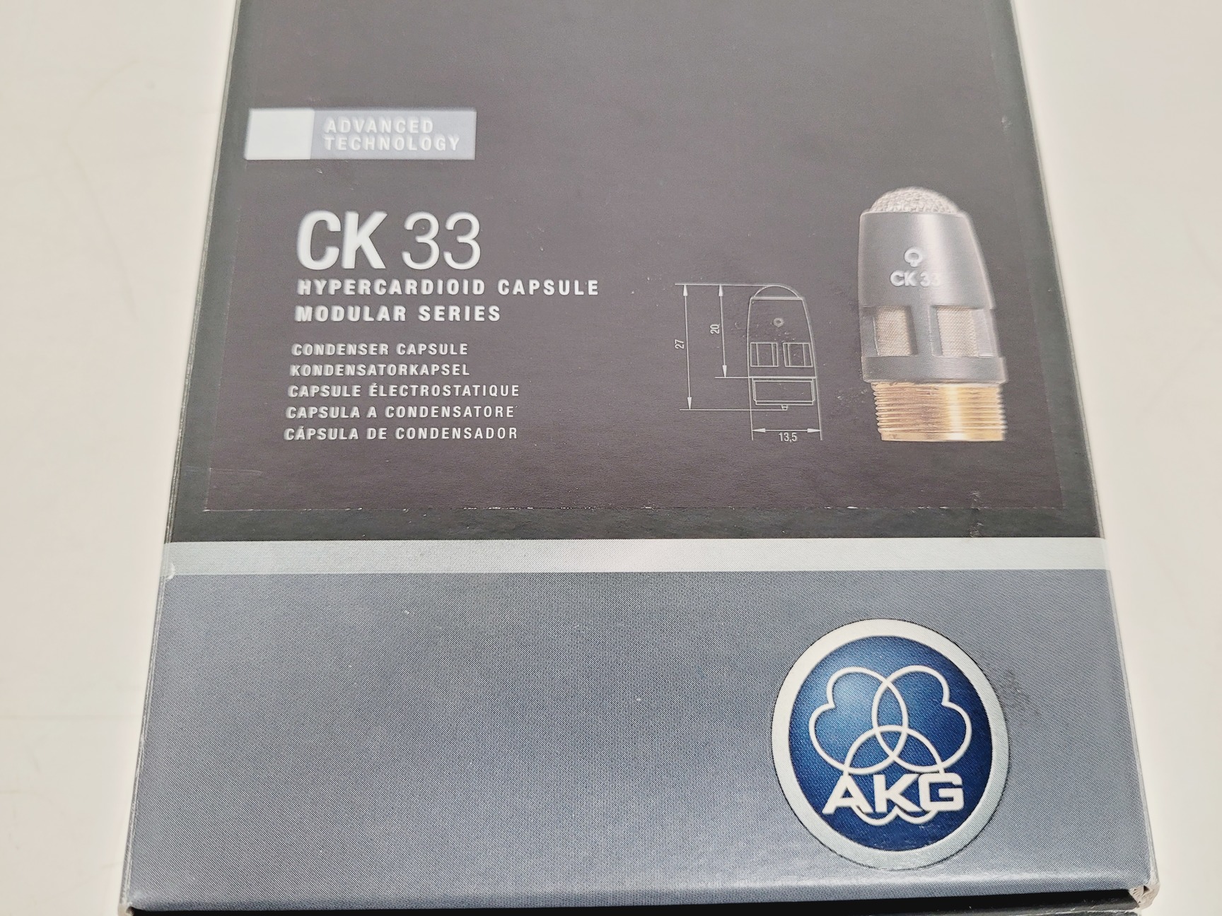 Image of 3 x AKG CK33 Hypercardoid Condenser Microphone Capsules (modular)