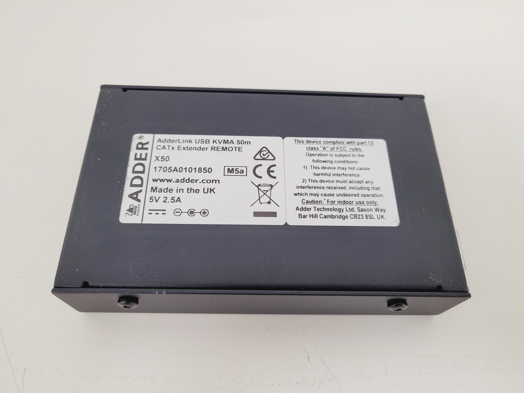 Image of Adderlink X50 USB KVMA 50m CATx Extender & Remote - KVM