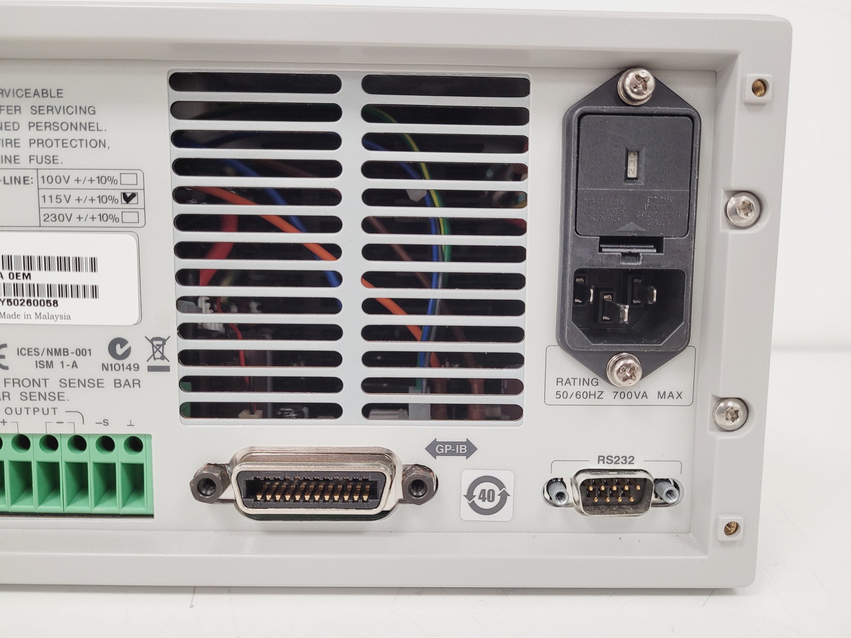 Image of Agilent DC Power Supply  Model E3634A 0EM with L-com  Series Cable Lab