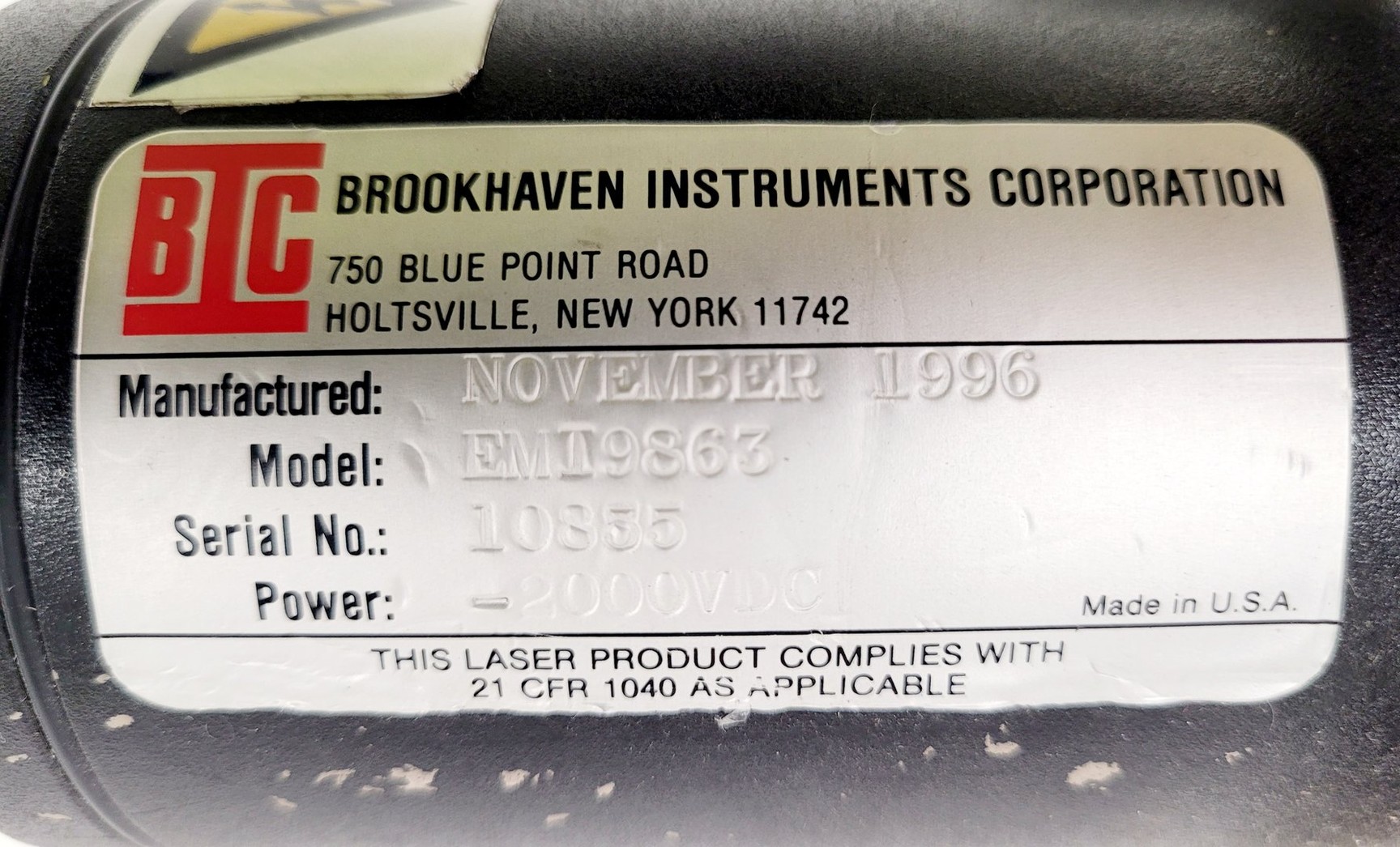 Image of Brookhaven Instruments Model BI-200SM Light Scattering Research Goniometer Lab
