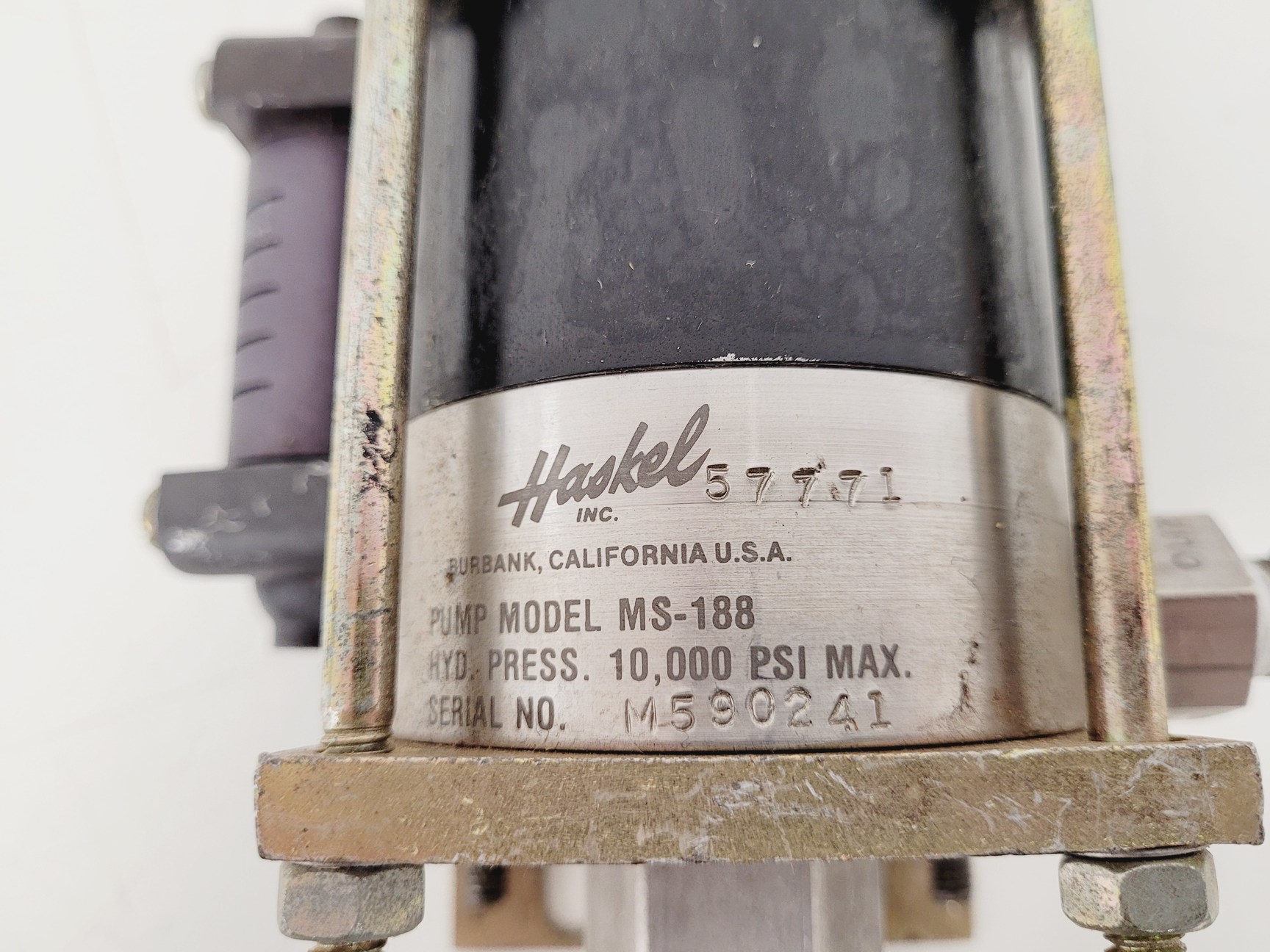 Image of Haskel Air Driven Liquid Pump Assembly  Model MS-188