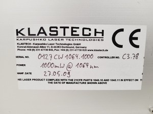 Thumbnail image of Klastech C3.78 Laser Controller with XP AED100US19 Power Supply Lab