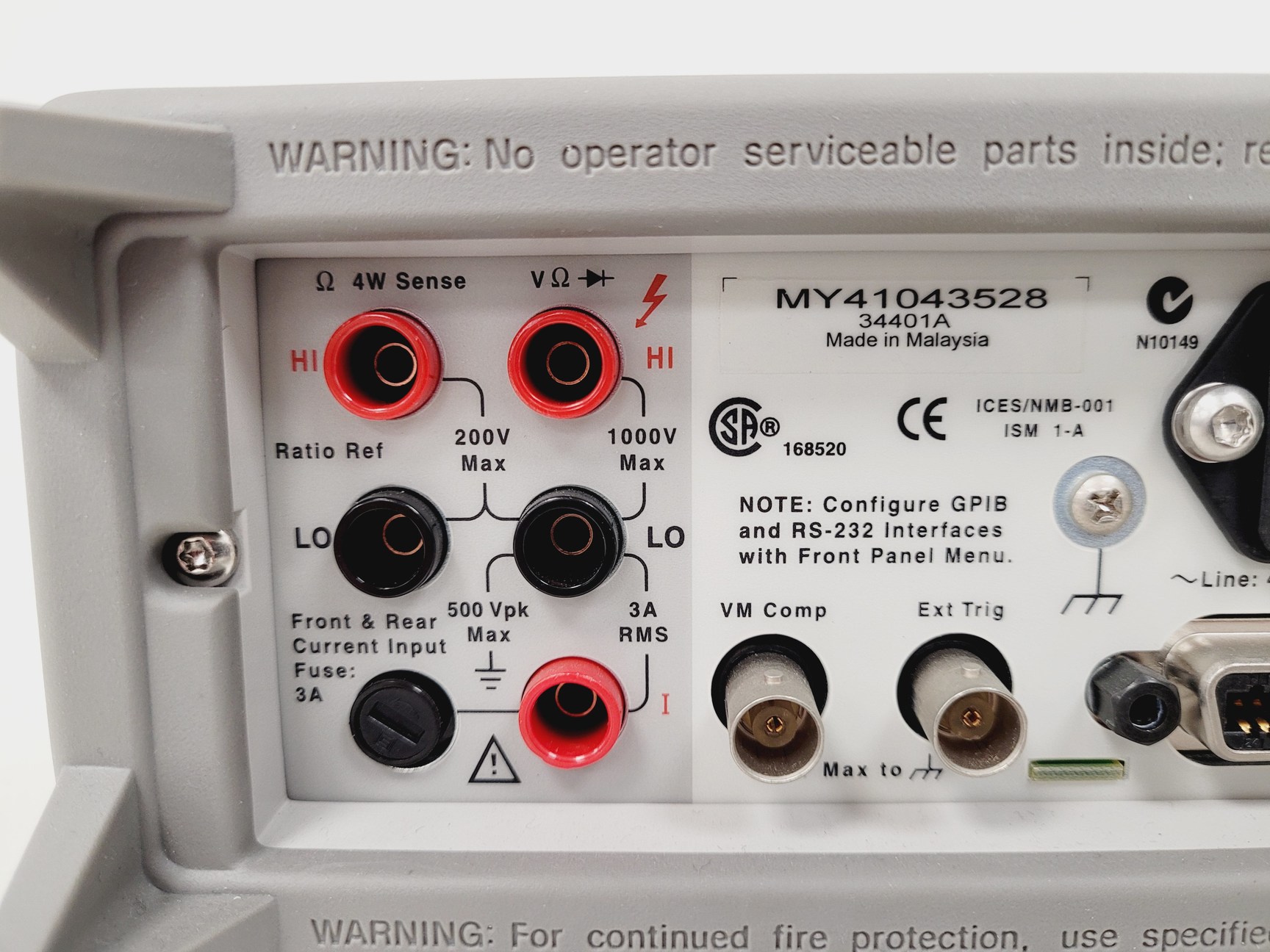 Image of Agilent 61/2 Digit Multimeter Model 34401A Lab