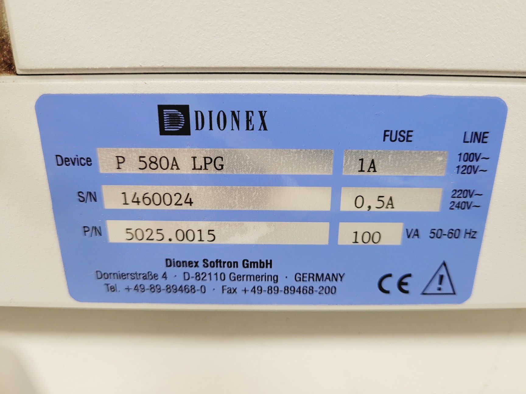 Image of Thermo P580 Dionex P 580A LPG Low Pressure Gradient Degassing HPLC Pump Lab