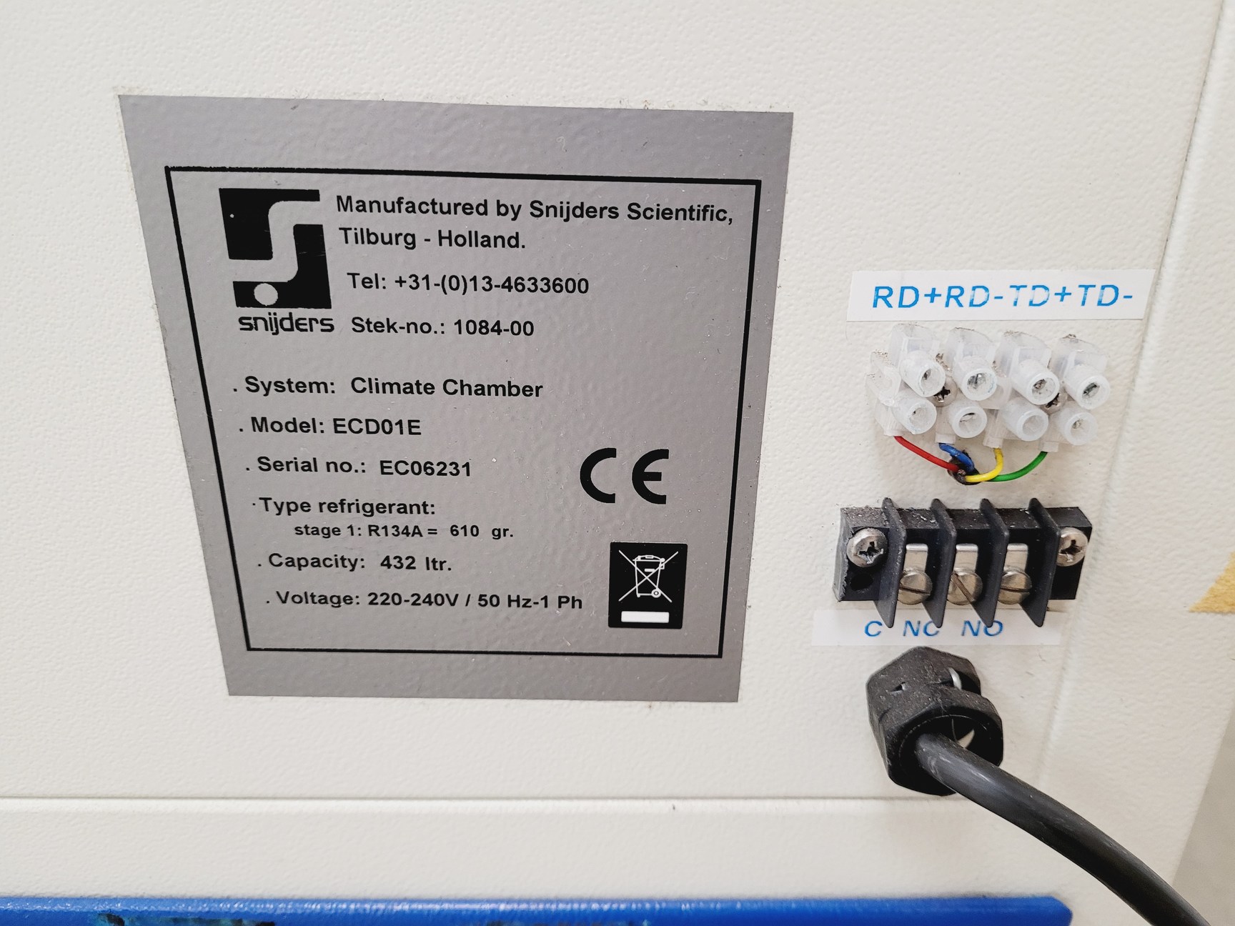 Image of Snijders Scientific Growth Chamber ECD01E  Climate System Lab