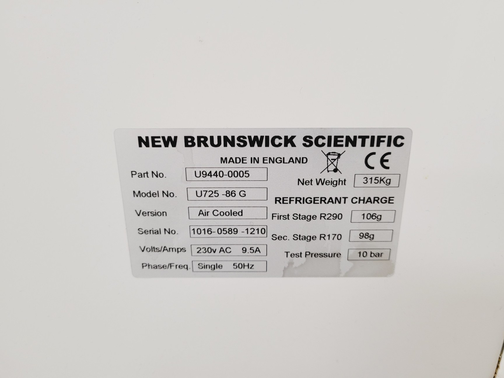 Image of New Brunswick Scientific U725 Innova -86 G Ultra Low Temperature Freezer  Lab