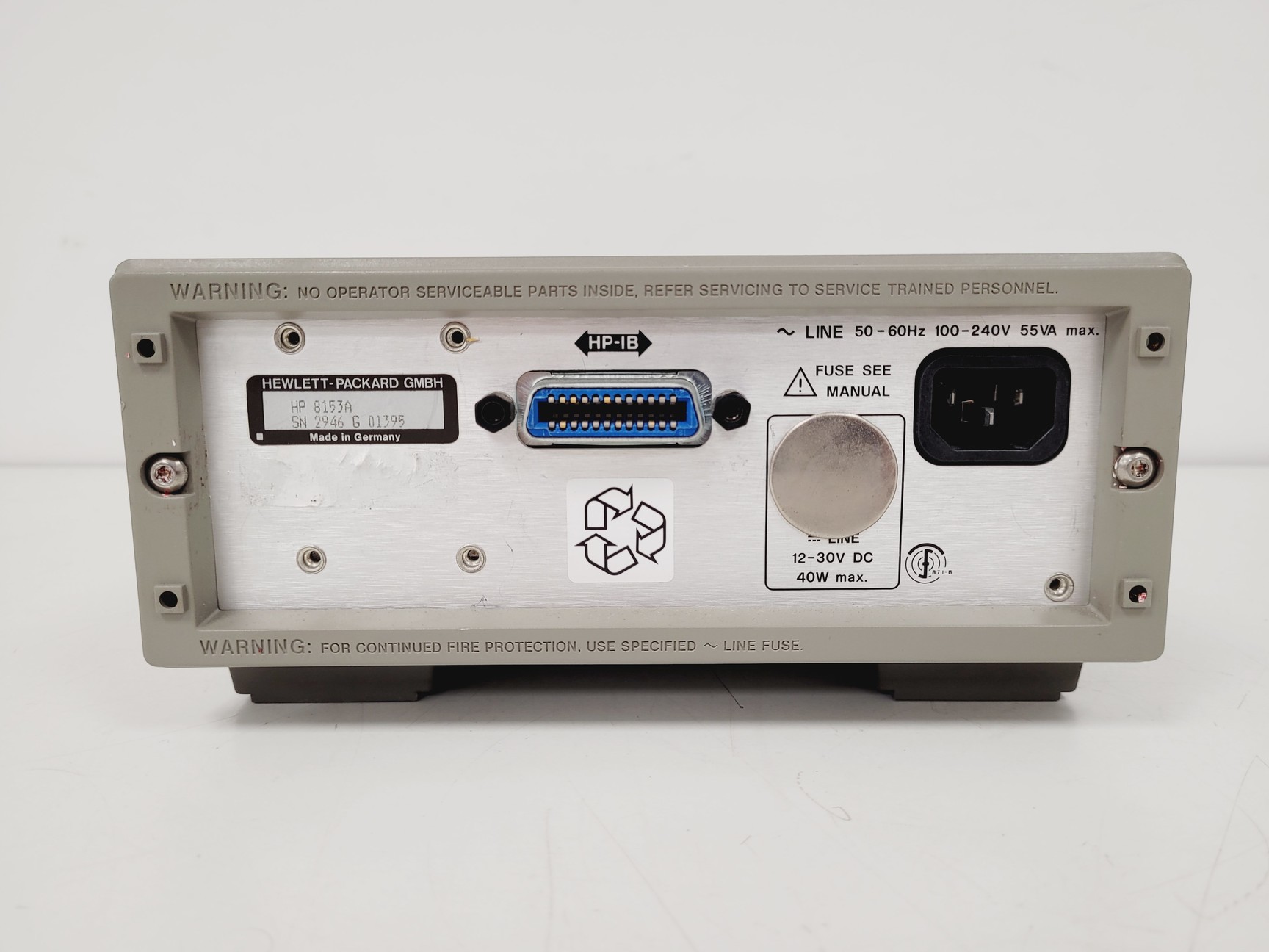 Image of Hewlett Packard Lightwave Multimeter Model 8153A Lab