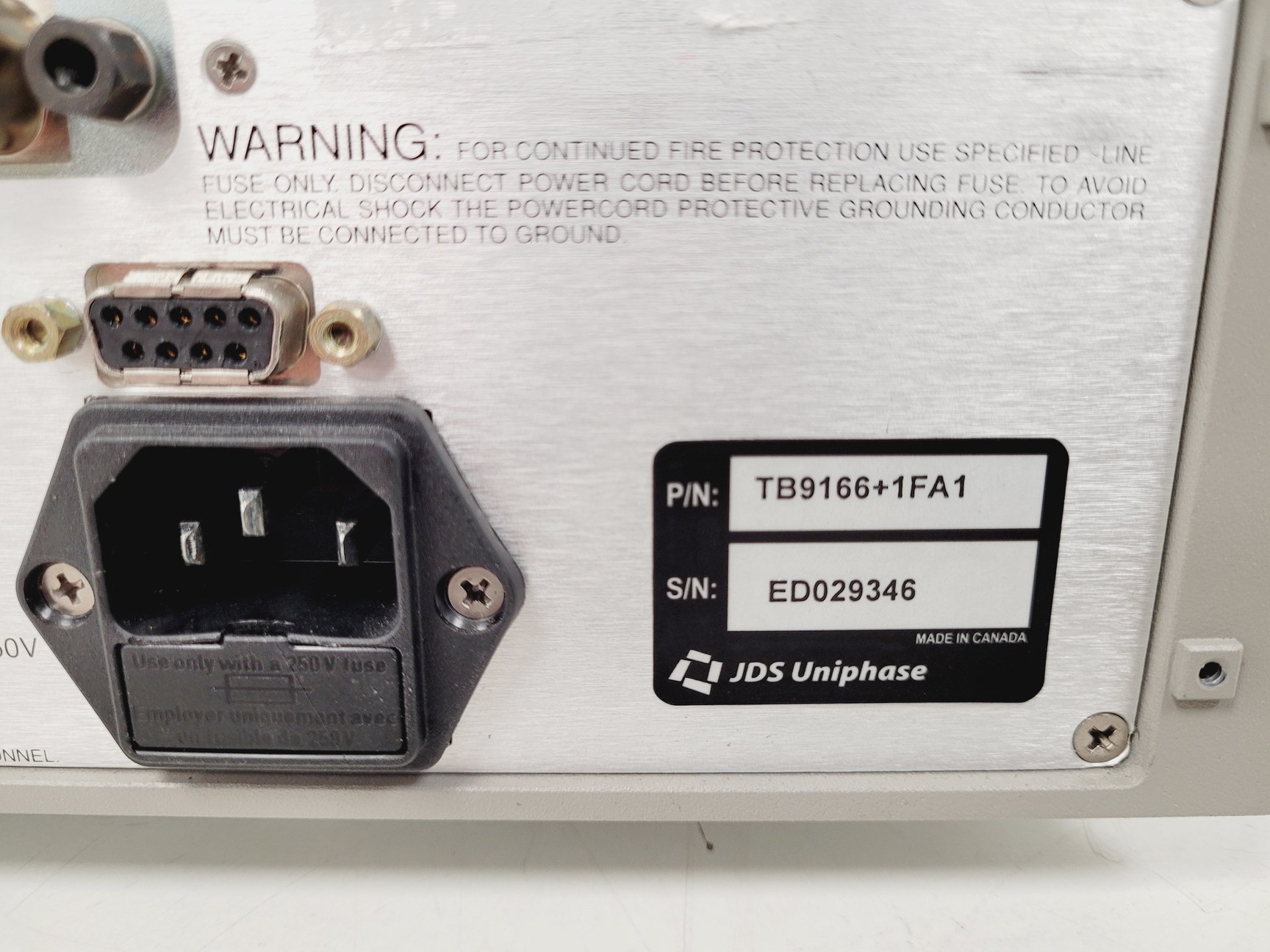 Image of JDS Uniphase Optical Grating Filter Model TB9  Part No. TB9166+FA1