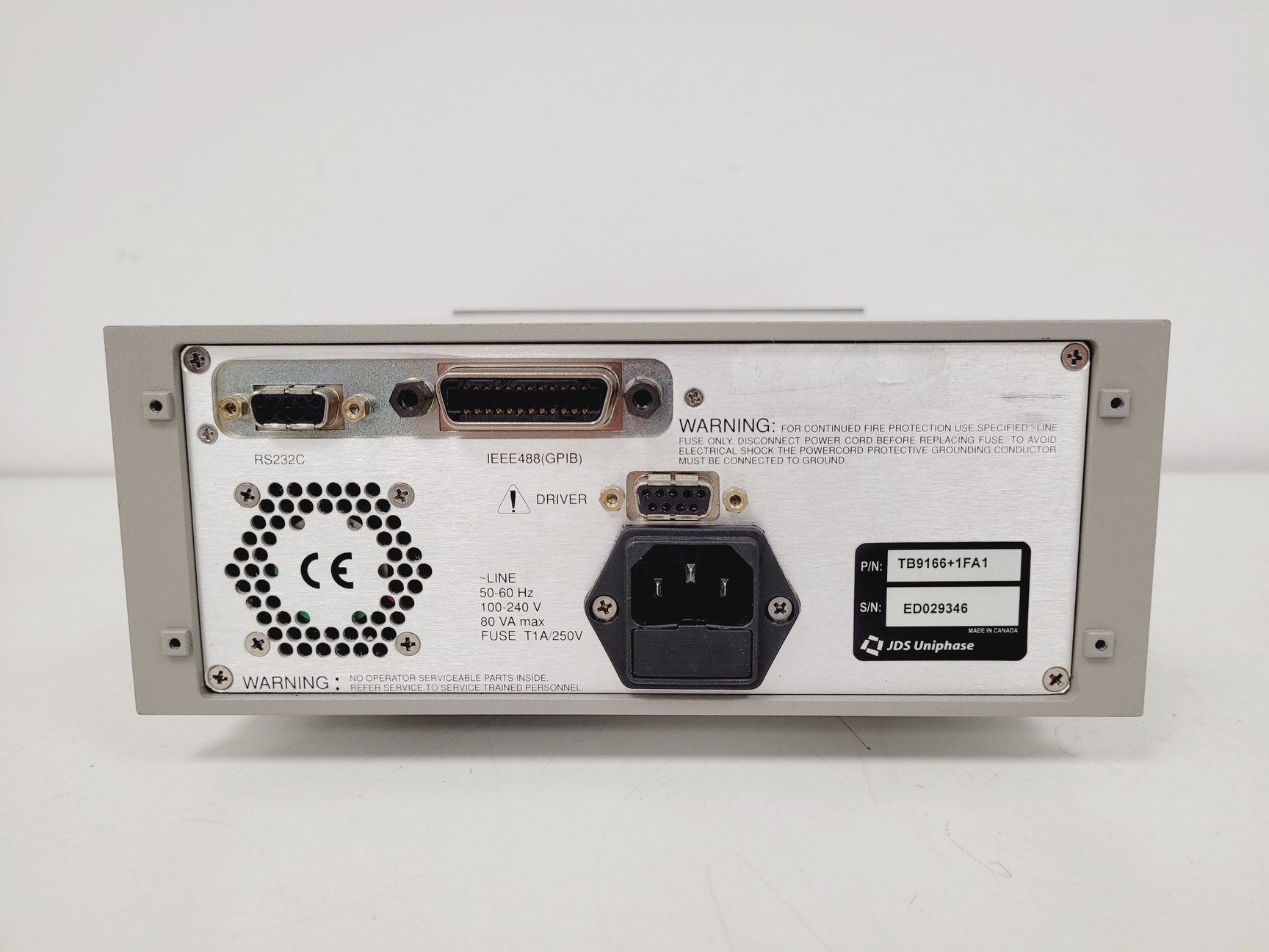 Image of JDS Uniphase Optical Grating Filter Model TB9  Part No. TB9166+FA1
