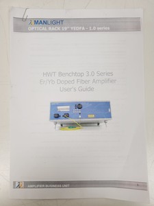 Thumbnail image of Manlight ER/YB Doped Fiber Amplifier Model HWT-EDFA-3UR-C-40-1 Lab
