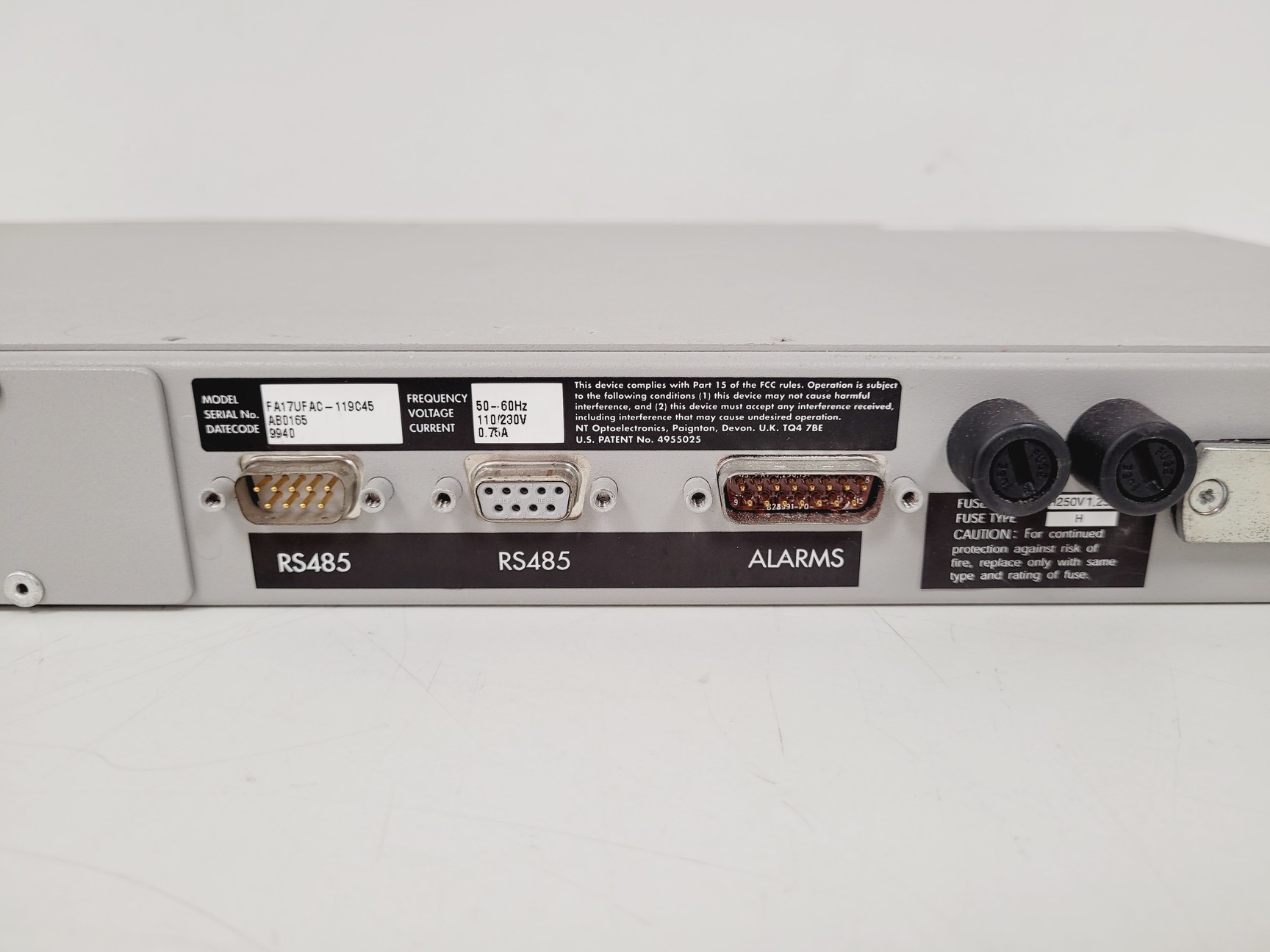 Image of Nortel Erbium Doped Fiber Amplifier Model FA17UFAC-119C45 Lab