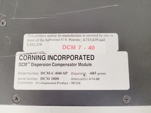 Thumbnail image of Corning Dispersion Compensator Module Model No. DCM-C-040-SP Lab